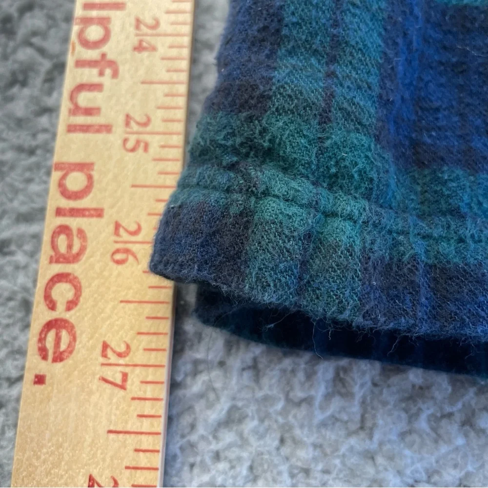 L L Bean sleep Pants Mens size M Scotch Plaid Flannel Cotton Drawstring Comfy